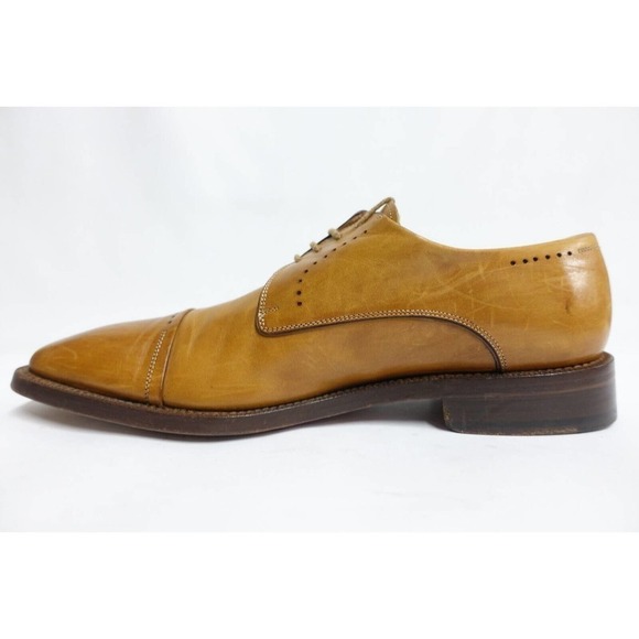 FRATELLI BORGIOLI Men Dress Shoes Cap-Toe Brown Leather Italy 11M,US/10.5UK/45E main image 4
